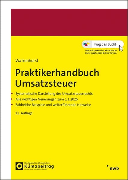 Praktikerhandbuch Umsatzsteuer, Set von Ralf Walkenhorst, Nwb Verlag, 978-3-482-90011-2