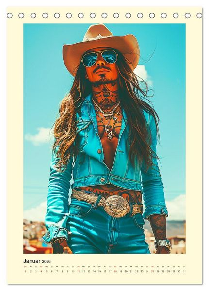 Produktbild: Ungez&auml;hmte Freiheit. Coole Jungs im Boho-Stil (Tischkalender 2026 DIN A5 hoch), CALVENDO Monatskalender