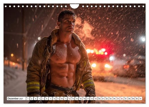 Produktbild: Feuerwehrm&auml;nner - Sexy K&ouml;rper und hei&szlig;e Flammen (Wandkalender 2027 DIN A4 quer), CALVENDO Monatskalender