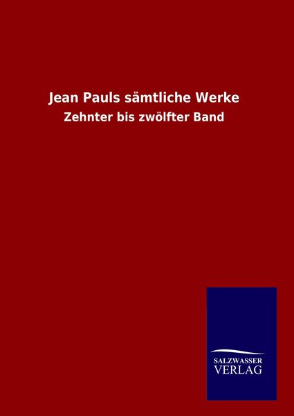 Produktbild: Jean Pauls s&auml;mtliche Werke