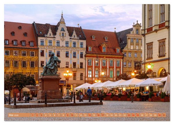 Produktbild: Breslau. Polens architektonisches Juwel an der Oder (Tischkalender 2026 DIN A5 quer), CALVENDO Monatskalender