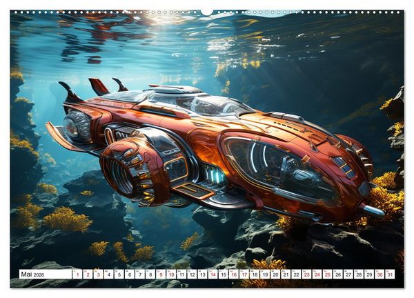 Produktbild: Futuristische U-Boote (Wandkalender 2026 DIN A2 quer), CALVENDO Monatskalender