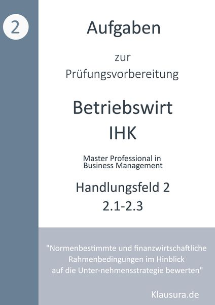 Produktbild: Aufgaben zur Pr&uuml;fungsvorbereitung gepr&uuml;fte Betriebswirte IHK