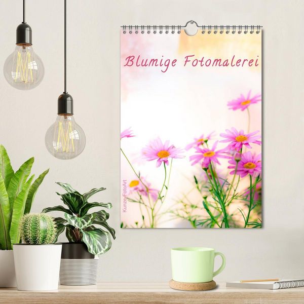 Produktbild: Blumige Fotomalerei (Wandkalender 2026 DIN A4 hoch), CALVENDO Monatskalender