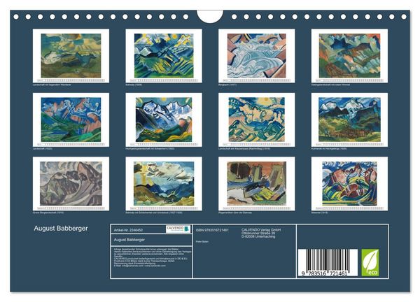 Produktbild: August Babberger (Wandkalender 2026 DIN A4 quer), CALVENDO Monatskalender