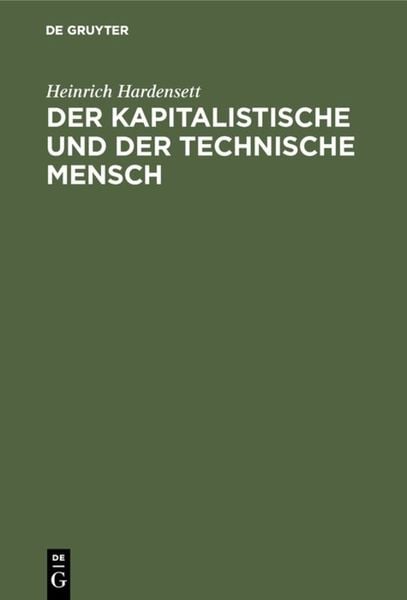 Produktbild: Der kapitalistische und der technische Mensch