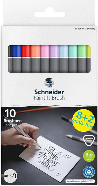 Produktbild: Schneider Brushpen Paint-It 070 sortiert, 10er Set