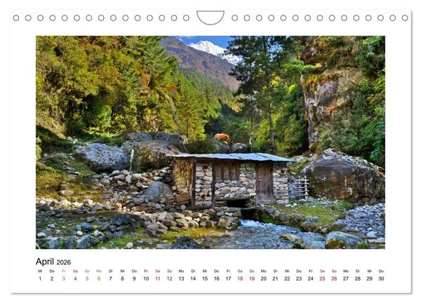Produktbild: Nepal - Wanderparadies zwischen Annapurna & Everest (Wandkalender 2026 DIN A4 quer), CALVENDO Monatskalender