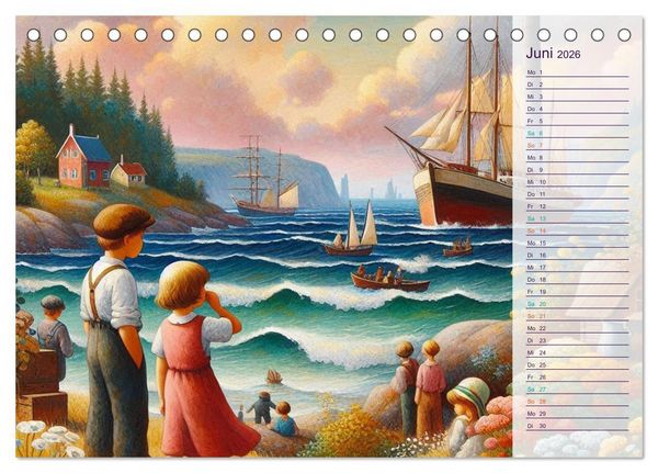 Produktbild: KINDERLAND (Tischkalender 2026 DIN A5 quer), CALVENDO Monatskalender