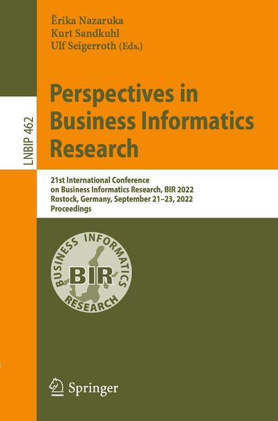 Produktbild: Perspectives in Business Informatics Research