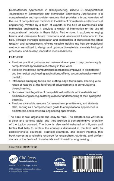 Produktbild: Computational Approaches in Biomaterials and Biomedical Engineering Applications
