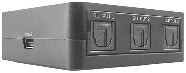 Produktbild: LINDY 70480 3 Port Toslink-Splitter Schwarz