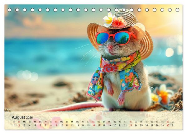 Produktbild: Die trendigsten M&auml;use. Mode-Saison in der niedlichen Pelzchenwelt (Tischkalender 2026 DIN A5 quer), CALVENDO Monatskalender