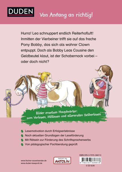 Produktbild: Duden Leseprofi &ndash; Mit Bildern lesen lernen: Ausflug zum Reiterhof, Erstes Lesen