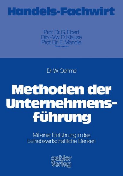Produktbild: Methoden der Unternehmensf&uuml;hrung