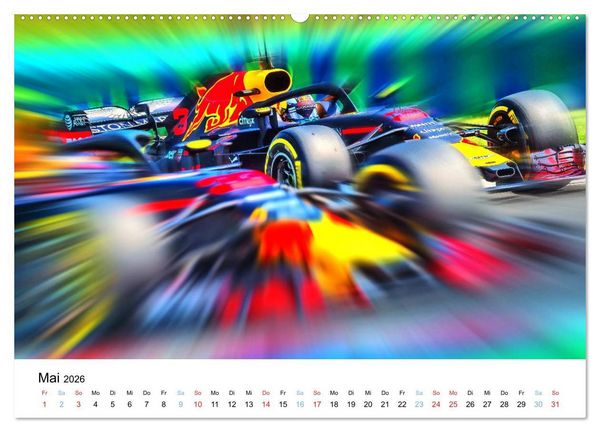 Produktbild: Formel 1 kreativ - Digital Art von Jean-Louis Glineur (hochwertiger Premium Wandkalender 2026 DIN A2 quer), Kunstdruck in Hochglanz