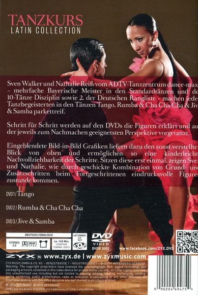 Produktbild: Tanzkurs - Latin Collection [3 DVDs]