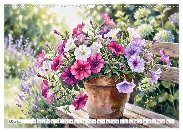 Produktbild: Bl&uuml;tenzauber des Sommers (Wandkalender 2027 DIN A3 quer), CALVENDO Monatskalender