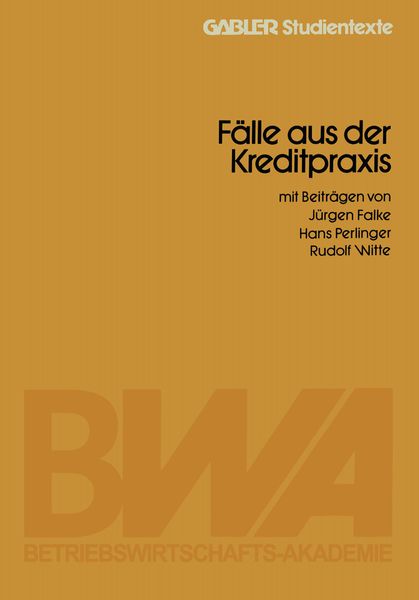 Produktbild: F&auml;lle aus der Kreditpraxis