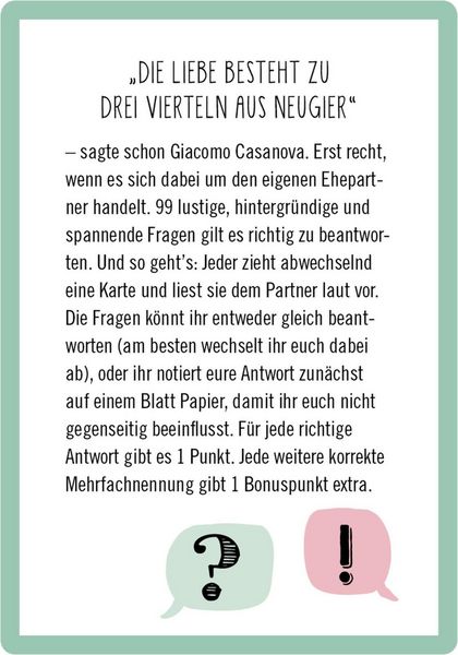 Produktbild: 99 Fragen f&uuml;r Ehepaare