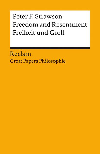Produktbild: Freedom and Resentment / Freiheit und Groll. Englisch/Deutsch.