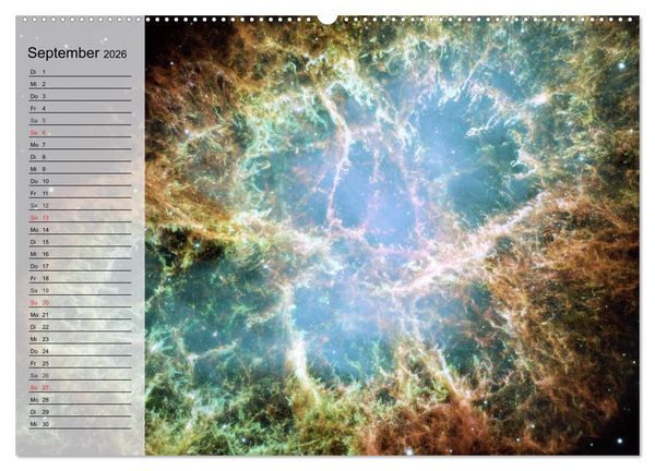 Produktbild: Der Weltraum. Spektakul&auml;re Gasnebel und Galaxien (Wandkalender 2026 DIN A2 quer), CALVENDO Monatskalender