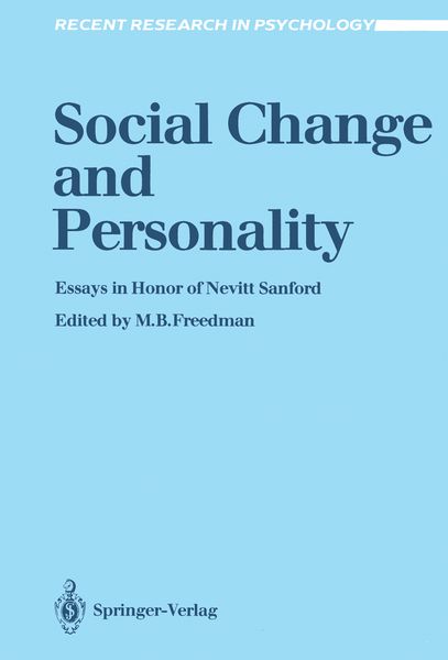 Produktbild: Social Change and Personality