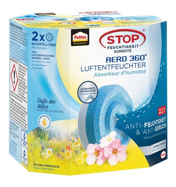 Produktbild: Pattex Aero 360&deg; Wildflower Meadow, Nachf&uuml;llertabs, 2 Tabs 450 g, 9H AHAWM