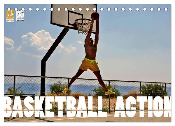 Basketball Action (Tischkalender 2025 DIN A5 quer), CALVENDO Monatskalender
