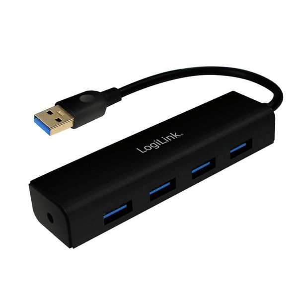 LogiLink UA0295 4 Port USB 3.2 Gen 1-Hub (USB 3.0) Schwarz