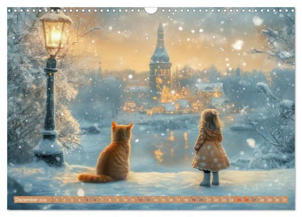 Produktbild: Vertr&auml;umte Begegnungen - Kinderkalender (Wandkalender 2026 DIN A3 quer), CALVENDO Monatskalender