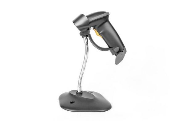 Produktbild: Digitus DA-81001 1D Barcode-Scanner Kabelgebunden 1D LED Schwarz Hand-Scanner inkl. Standfu&szlig; USB-A