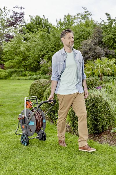 Produktbild: GARDENA 18520-20 Schlauchwagen CleverRoll L Easy Schlauchwagen 1 St. Grau, T&uuml;rkis, Orange
