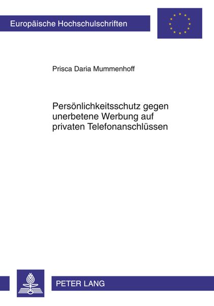 Produktbild: Persoenlichkeitsschutz gegen unerbetene Werbung auf privaten Telefonanschluessen