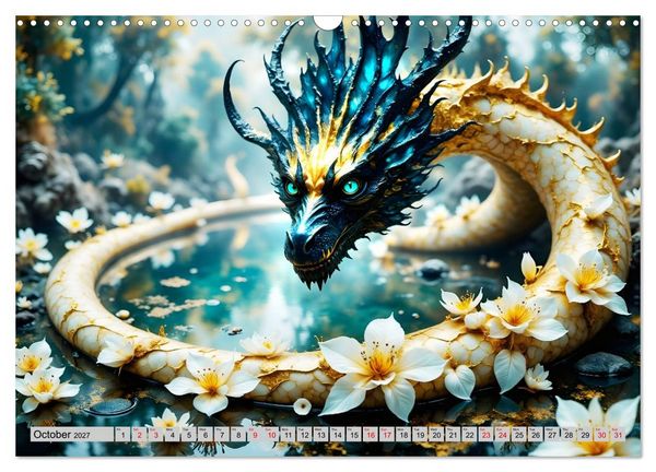 Produktbild: Lotus blossom dragons (Wall Calendar 2027 DIN A3 landscape), CALVENDO 12 Month Wall Calendar
