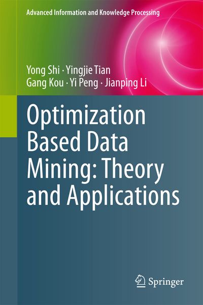 Produktbild: Optimization Based Data Mining: Theory and Applications