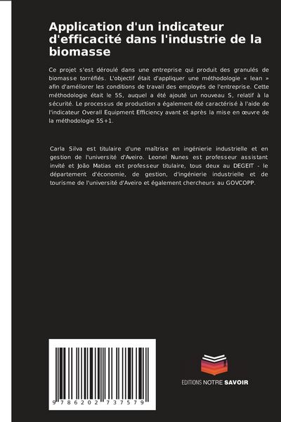 Produktbild: Application d'un indicateur d'efficacit&eacute; dans l'industrie de la biomasse