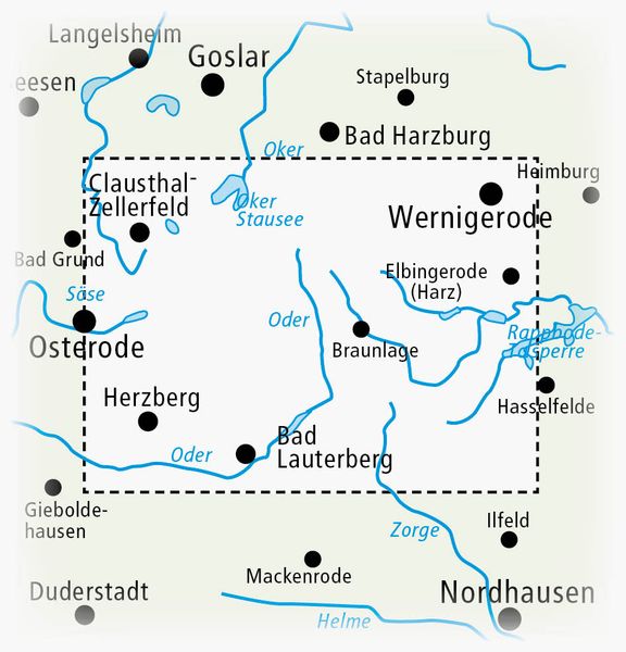 Produktbild: Oberharz - Altenau, St. Andreasberg, Braunlage, Schierke a. Br. 1:50 000
