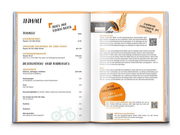 Produktbild: KOMPASS Radvergn&uuml;gen Ruhrgebiet, Niederrhein & M&uuml;nsterland mit Bahn und Bike
