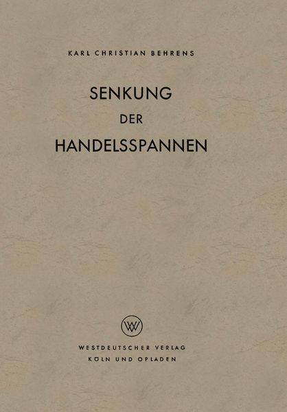 Produktbild: Senkung der Handelsspannen