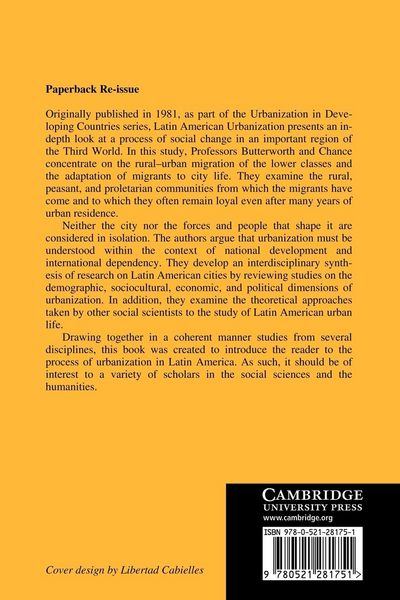 Produktbild: Latin American Urbanization