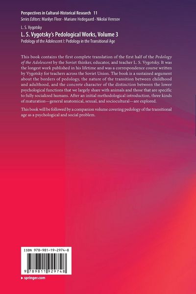 Produktbild: L. S. Vygotsky's Pedological Works, Volume 3