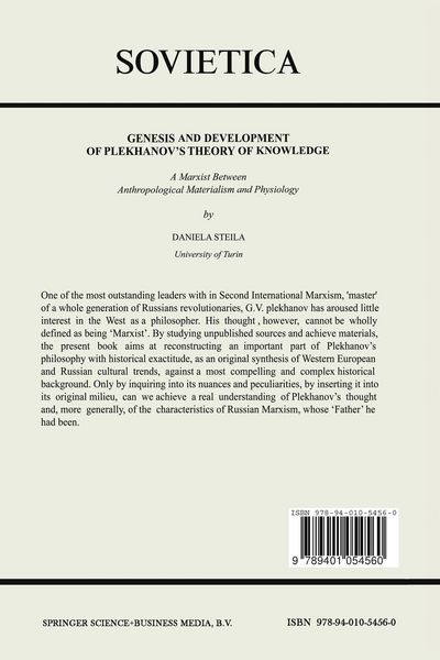 Produktbild: Genesis and Development of Plekhanov&rsquo;s Theory of Knowledge