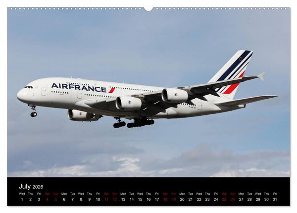 Produktbild: A380 SuperJumbo (High Quality Premium Wall Calendar 2026 DIN A2 landscape),CALVENDO 12 Month Wall Calendar