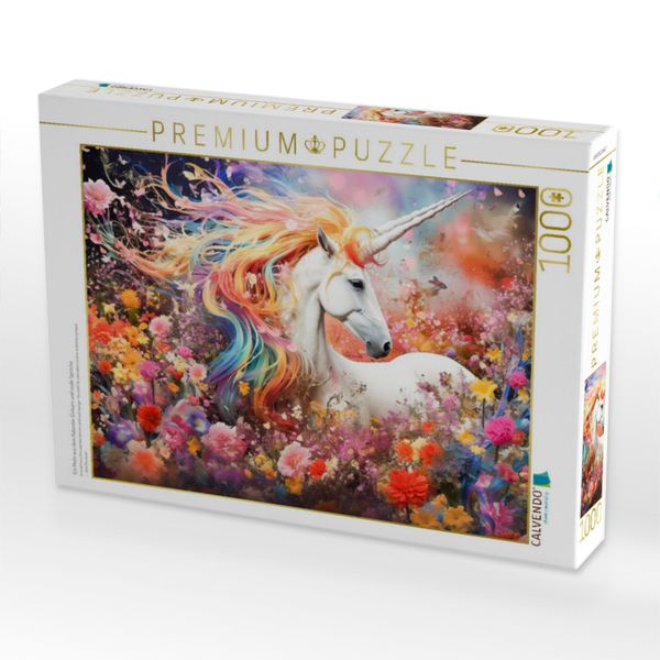 Produktbild: CALVENDO Puzzle Ein Motiv aus dem Kalender Einhorn und coole Spr&uuml;che | 1000 Teile Lege-Gr&ouml;&szlig;e 64x48cm Foto-Puzzle f&uuml;r gl&uuml;ckliche Stunden