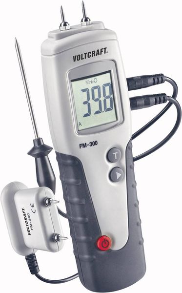 Produktbild: VOLTCRAFT FM-300 Holzfeuchtemessger&auml;t Messbereich Holzfeuchtigkeit (Bereich) 6 bis 99 % vol Temperaturmessung