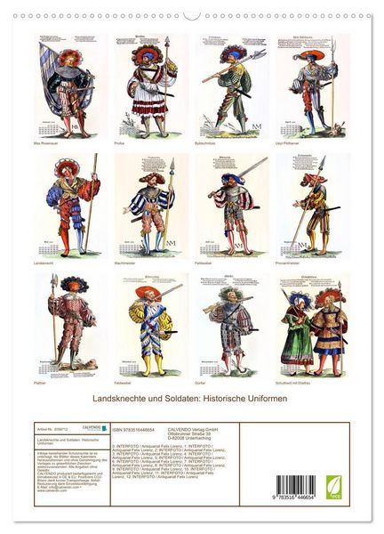 Produktbild: Landsknechte und Soldaten: Historische Uniformen (hochwertiger Premium Wandkalender 2026 DIN A2 hoch), Kunstdruck in Hochglanz