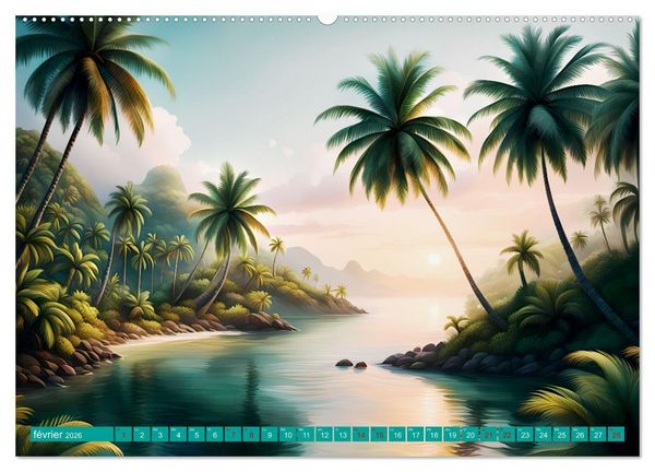 Produktbild: Le paradis de l'archipel (Calendrier mural 2026 DIN A2 vertical), CALVENDO calendrier mensuel