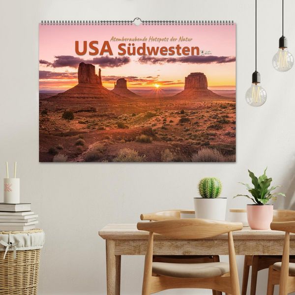 Produktbild: USA S&uuml;dwesten - Atemberaubende Hotspots der Natur (Wandkalender 2026 DIN A2 quer), CALVENDO Monatskalender