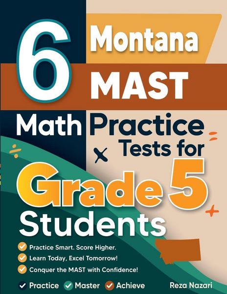 Produktbild: 6 Montana MAST Grade 5 Math Practice Tests